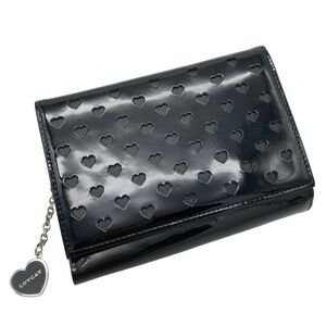 Lovcat Paris Perforated Patent Leather Heart Wallet